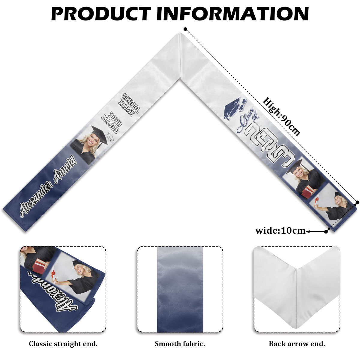 Congratulations Custom Graduation Stole - Personalized Graduation Stole Class Of 2024 Graduation Gifts