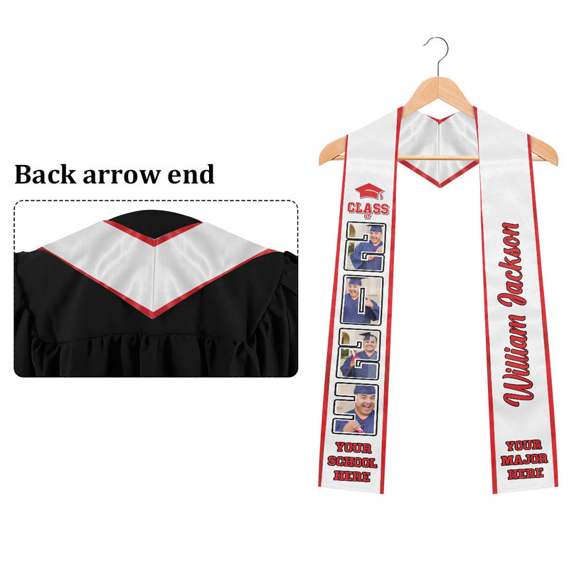 Congratulations Class of 2024 Best Gift For Graduation's Day - Upload Image - Personalized Graduation Stole