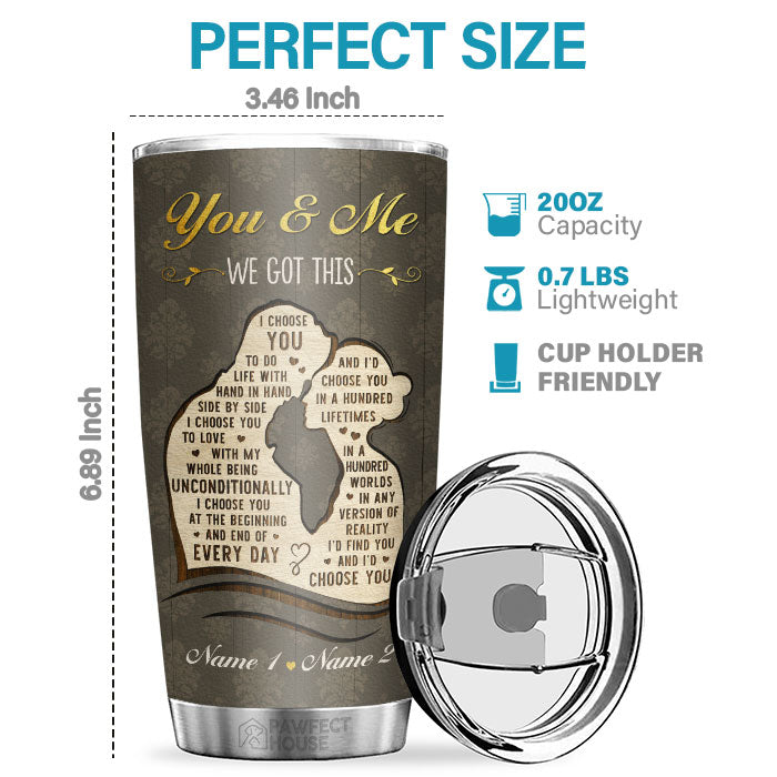 What Will Matter Is That I Had You And You Had Me - Personalized Tumbler - Gift For Couple, Husband Wife, Anniversary, Engagement, Wedding, Marriage Gift
