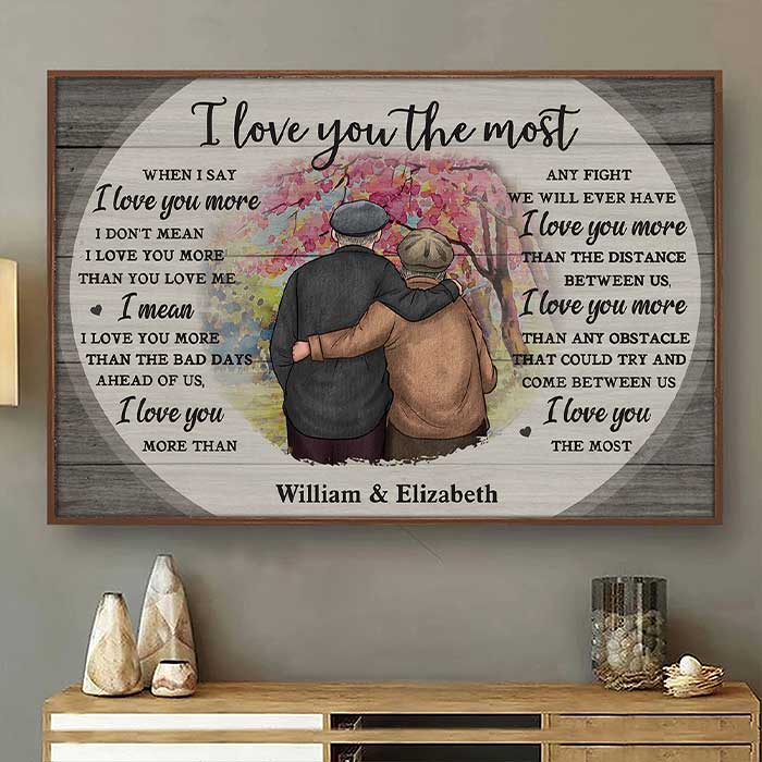 I Love You More Than Anything - Personalized Horizontal Poster