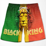 Black King & Black Queen - Couple Beach Shorts - Gift For Couples, Husband Wife