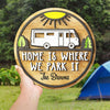 Heme Is Where We Park It - Personalized Shaped Wood Sign, 2 Layers Sign - Gift For Camping Lovers