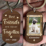 Best Friends Are Never Forgotten - Personalized Keychain - Upload Image, Gift For Pet Lovers