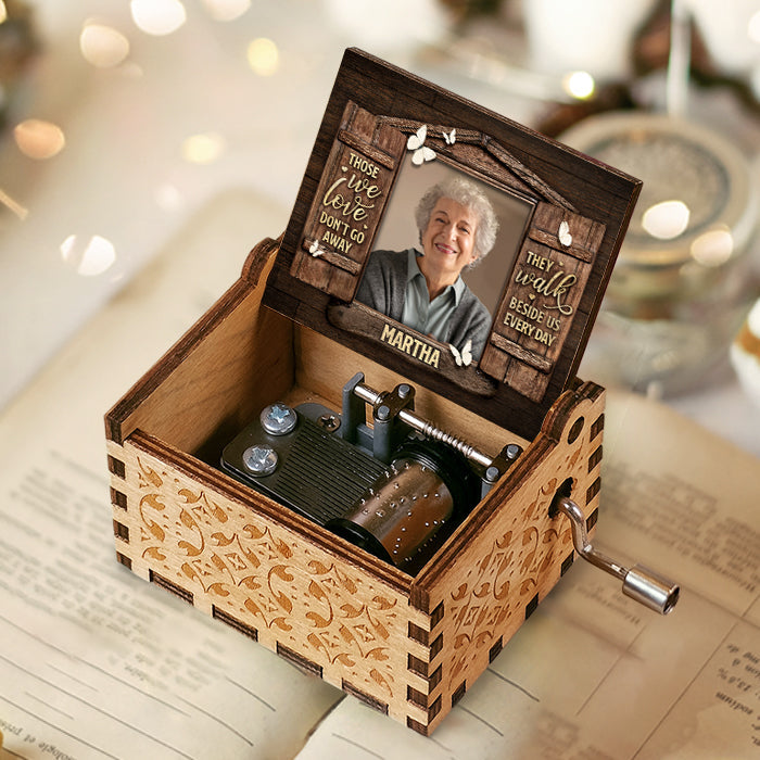 In Our Hearts Forever - Personalized Music Box - Upload Image, Memorial Gift, Sympathy Gift