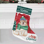 Santa Paws Is Coming To Town - Personalized Custom Christmas Stocking - Gift For Pet Lovers, Christmas Gift