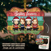 Merry Christmas To My Besties - Personalized Custom Christmas Wooden Card With Pop Out Ornament - Gift For Bestie, Best Friend, Sister, Birthday Gift For Bestie And Friend, Christmas Gift