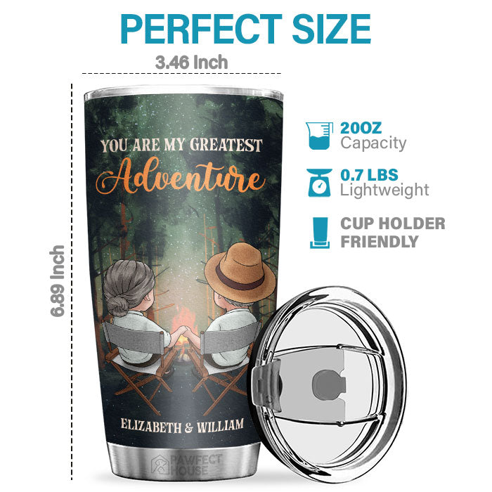 As Soon As I Saw You I Knew An Adventure Was Going To Happen - Personalized Tumbler - Gift For Couple, Husband Wife, Anniversary, Engagement, Wedding, Marriage Gift
