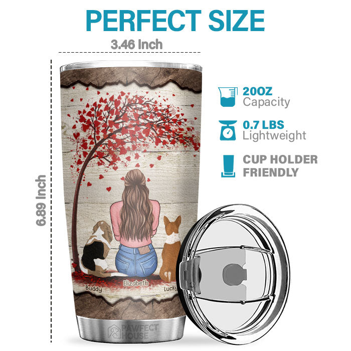 Just A Girl Who Loves Dogs - Personalized Tumbler - Gift For Dog Lovers, Dog Owners, Dog Gift, Gift For Pet Lovers