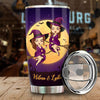 Side By Side Or Miles Apart, Witches Are Always Connected By Heart - Personalized Witch Tumbler - Gift For Witches, Bestie, Best Friend, Sister, Birthday Gift For Bestie And Friend, Halloween Gift