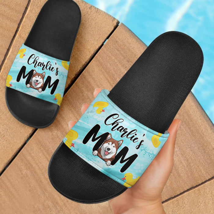 I'm A Dog Mom - Personalized Slide Sandals, Slippers - Gift For Pet Lovers