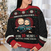 Annoying Each Other For Many Years - Personalized Custom Unisex Ugly Christmas Sweatshirt, Wool Sweatshirt, All-Over-Print Sweatshirt - Gift For Couple, Husband Wife, Anniversary, Engagement, Wedding, Marriage Gift, Christmas Gift