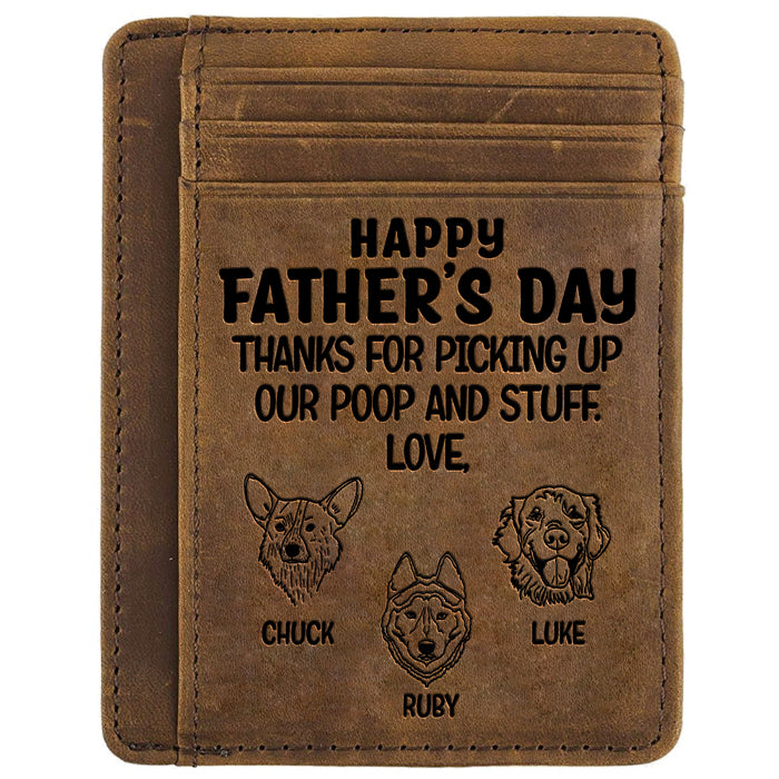 Happy Father's Day Dog Dad - Personalized Card Wallet - Gift For Dad, Gift For Father's Day