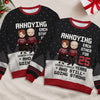 Annoying Each Other - Personalized Custom Unisex Ugly Christmas Sweatshirt, Wool Sweatshirt, All-Over-Print Sweatshirt - Gift For Couple, Husband Wife, Anniversary, Engagement, Wedding, Marriage Gift, Christmas Gift
