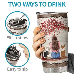 Just A Girl Who Loves Dogs - Personalized Tumbler - Gift For Dog Lovers, Dog Owners, Dog Gift, Gift For Pet Lovers