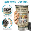 You & Me And A World To See - Personalized Tumbler - Gift For Couple, Husband Wife, Anniversary, Engagement, Wedding, Marriage Gift
