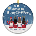 Custom Name Christmas Sister Gifts - Personalized Ornament
