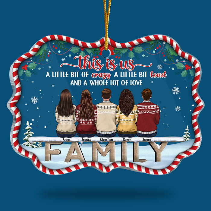 A Whole Lot Of Love - Personalized Custom Benelux Shaped Acrylic Christmas Ornament - Gift For Family, Christmas Gift