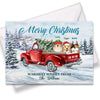 Warmest Wishes From Family - Personalized Custom Christmas Postcard, Christmas Card, Greeting Cards - Gift For Pet Lovers, Christmas Gift
