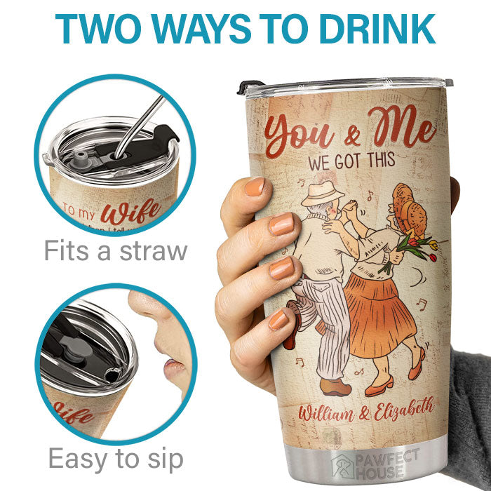 When I Tell You I Love You, I Don't Say It Out Of Habit - Personalized Tumbler - To My Wife, Gift For Wife, Anniversary, Engagement, Wedding, Marriage Gift