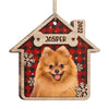 Sweet Home - Personalized Custom House Shaped Wood Photo Christmas Ornament - Upload Image, Gift For Pet Lovers, Christmas Gift