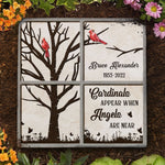 Cardinals Appear When Angels Are Near - Personalized Memorial Stone, Human Grave Marker - Upload Image, Memorial Gift, Sympathy Gift