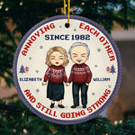Custom Name Anniversary Christmas Couple Gifts - Personalized Ornament