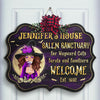 Salem Sanctuary For Wayward Cats, Ferals And Familiars - Personalized Witch Shaped Wood Sign - Gift For Witches, Gift For Yourself, Halloween Gift