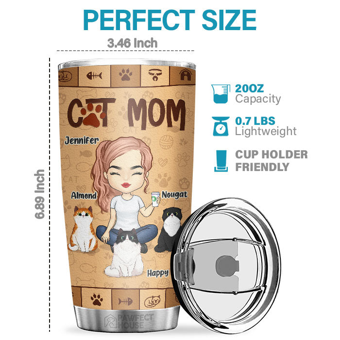Once Upon A Time, There Was A Girl Who Really Loved Cats, It Was Me - Personalized Tumbler - Gift For Cat Lovers, Cat Owners, Cat Gift, Gift For Pet Lovers