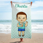 Salt In The Air Sand In Our Hair - Personalized Custom Beach Towel - Gift For Family, Gift For Kids, Christmas Gift