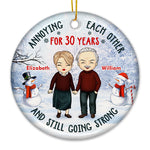 Custom Name Anniversary Gifts for Couples - Personalized Ornament