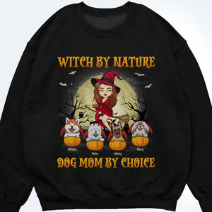 Witch By Nature But Dog Mom By Choice - Personalized Unisex T-Shirt, Hoodie, Sweatshirt - Gift For Witches, Gift For Pet Lovers, Halloween Gift