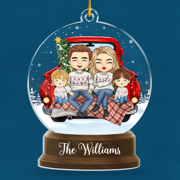 Family Is A Gift - Family Personalized Custom Ornament - Acrylic Snow Globe Shaped - Christmas Gift For Family Members
