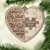 A Piece Of My Heart Left - Personalized Custom Heart Shaped Wood Christmas Ornament
