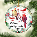 We Are Always With You - Personalized Custom Round Shaped Wood Christmas Ornament