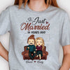 Just Married - Personalized Unisex T-shirt, Hoodie - Gift For Couples, Husband Wife