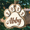 Christmas Is On Its Way - Personalized Custom Paw Shaped 2 Layered Wood Christmas Ornament - Gift For Pet Lovers, Christmas Gift