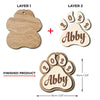 Christmas Is On Its Way - Personalized Custom Paw Shaped 2 Layered Wood Christmas Ornament - Gift For Pet Lovers, Christmas Gift