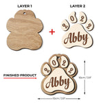 Christmas Is On Its Way - Personalized Custom Paw Shaped 2 Layered Wood Christmas Ornament - Gift For Pet Lovers, Christmas Gift