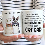 Custom Name Cat Dad Father's Day Gifts - Personalized Mugs
