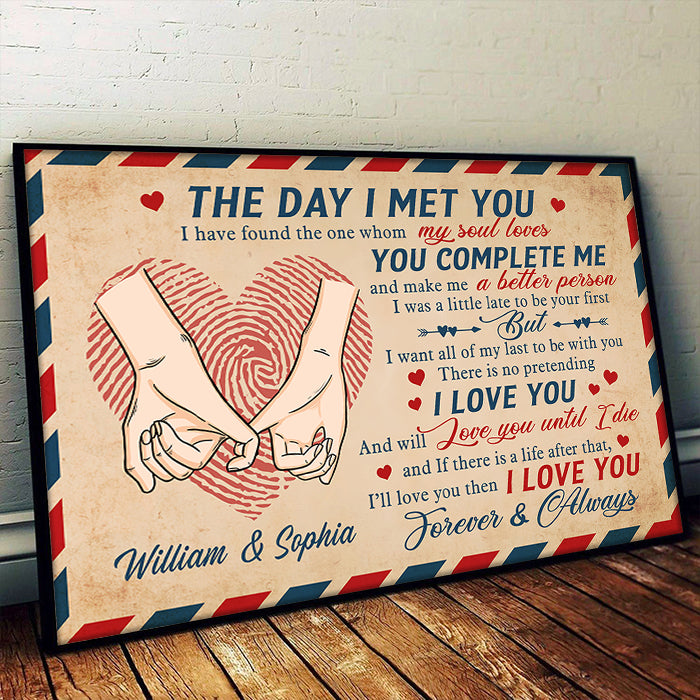 You Complete Me And Make Me A Better Person - Personalized Horizontal Poster
