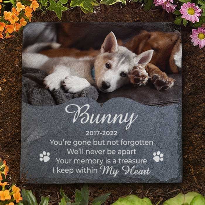 Your Memory Is A Treasure I Keep Within My Heart - Personalized Memorial Stone - Upload Image, Memorial Gift, Sympathy Gift