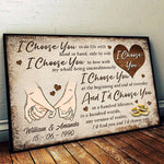 I Choose You At The Beginning And End Of Everyday - Personalized Horizontal Poster