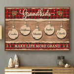 Life Is Better With Grandkids - Personalized Horizontal Poster