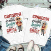 Spoiling Is Our Game - Personalized Matching Couple T-Shirt - Gift For Couple, Husband Wife, Grandparents