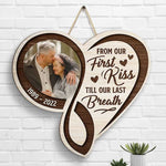 We're Predestined To Meet Each Other - Personalized Shaped Wood Sign - Upload Image, Gift For Couples, Husband Wife