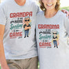 Spoiling Is Our Game - Personalized Matching Couple T-Shirt - Gift For Couple, Husband Wife, Grandparents