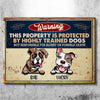 This Property Is Protected By Highly Trained Dog - Funny Personalized Dog Metal Sign