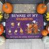 Beware Of My Grandkids - Personalized Decorative Mat, Halloween Ideas.