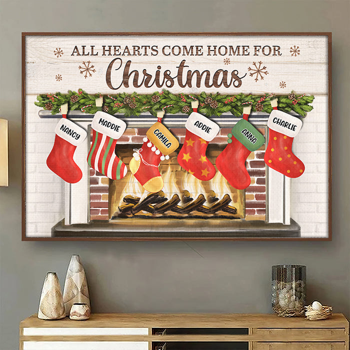 Merry Christmas With Family - Personalized Horizontal Poster