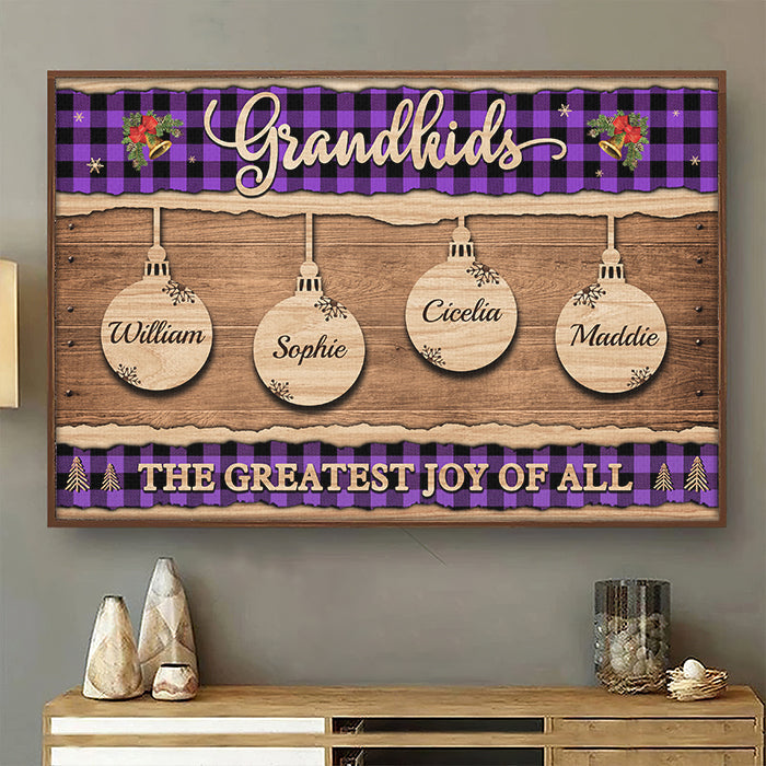 Life Is Better With Grandkids - Personalized Horizontal Poster